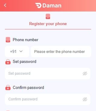 enter the details in the form